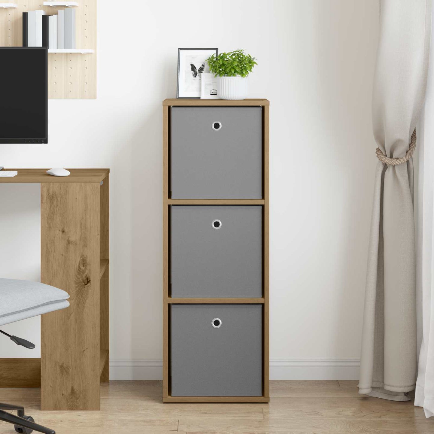 vidaXL Sideboard with Drawer Artisan Oak 35 x 32 x 99.5 cm