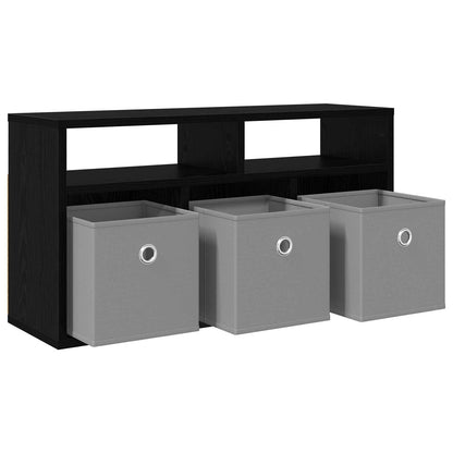 vidaXL Lowboard with Drawer Black Oak 72 x 22.5 x 38 cm