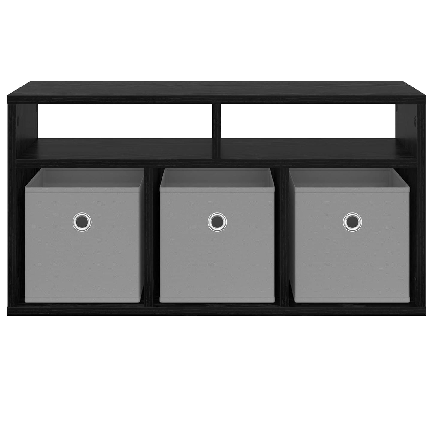 vidaXL Lowboard with Drawer Black Oak 72 x 22.5 x 38 cm