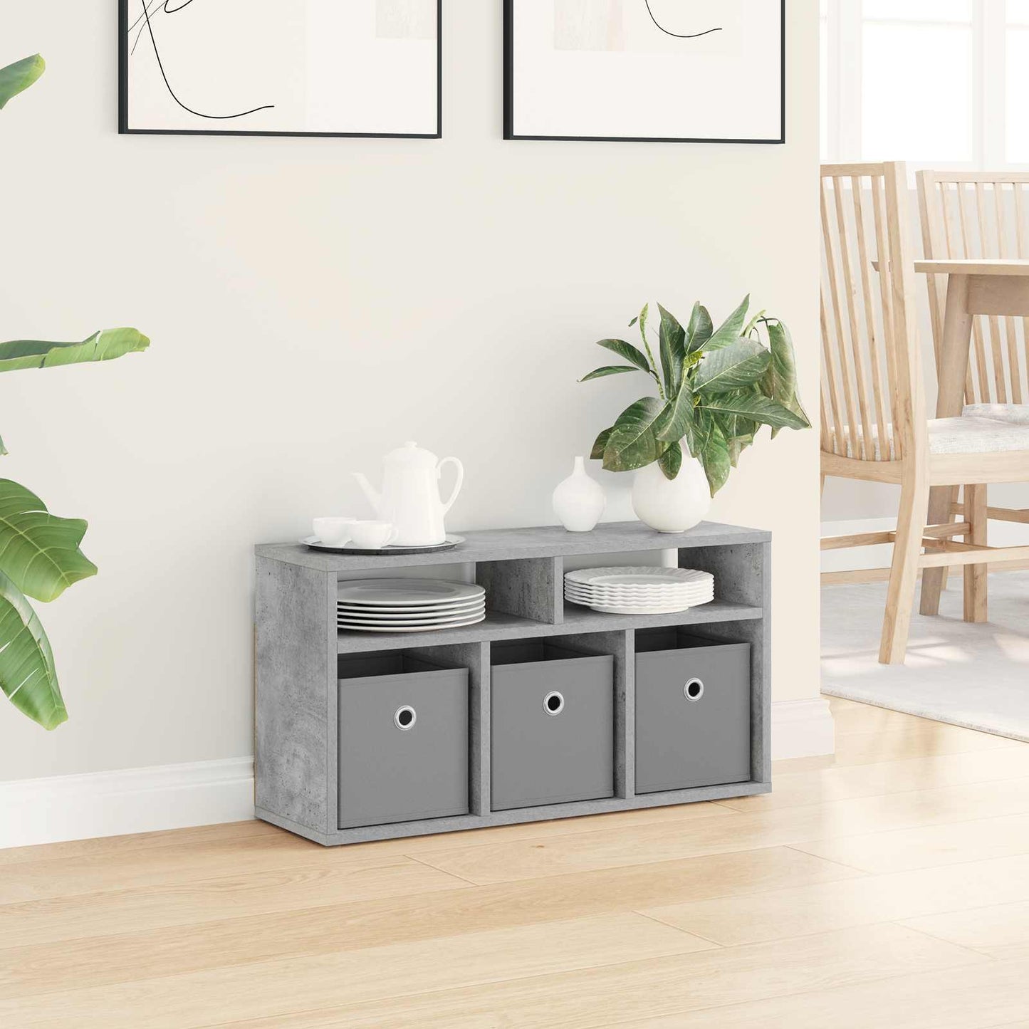 vidaXL Lowboard with Drawer Concrete Grey 72 x 22.5 x 38 cm