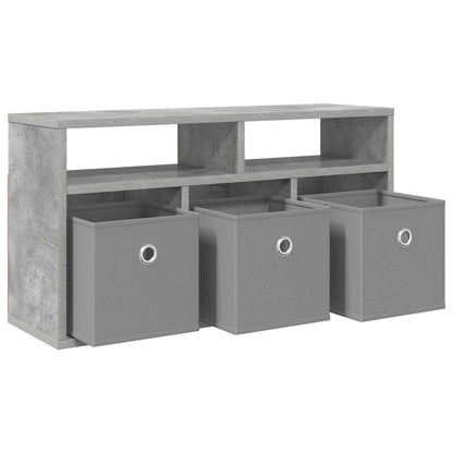 vidaXL Lowboard with Drawer Concrete Grey 72 x 22.5 x 38 cm