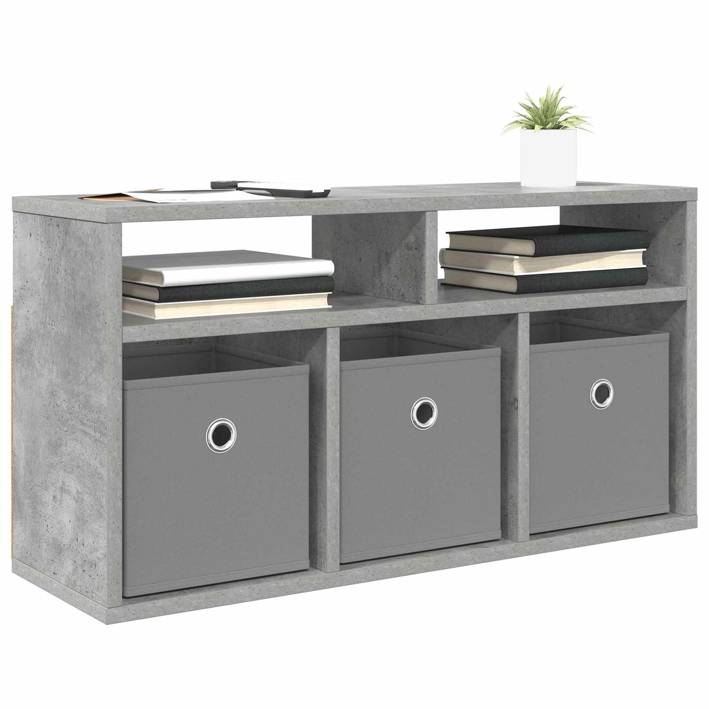 vidaXL Lowboard with Drawer Concrete Grey 72 x 22.5 x 38 cm