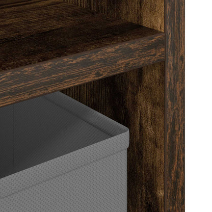 vidaXL Lowboard with Drawer Smoked Oak 72 x 22.5 x 38 cm