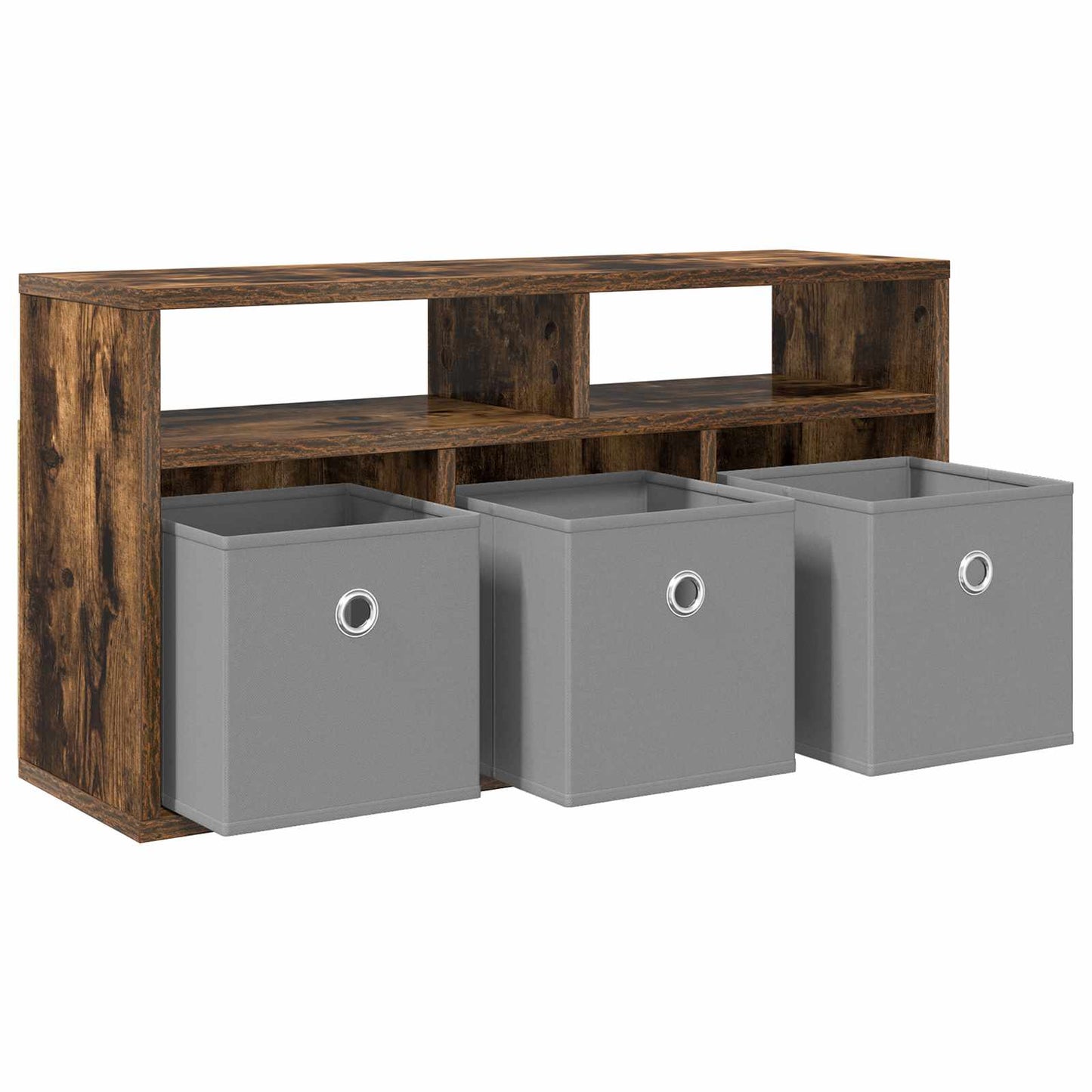 vidaXL Lowboard with Drawer Smoked Oak 72 x 22.5 x 38 cm