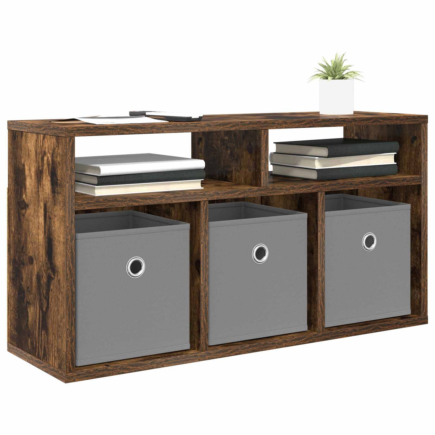 vidaXL Lowboard with Drawer Smoked Oak 72 x 22.5 x 38 cm