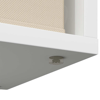 vidaXL Lowboard with Drawer White 87 x 27.5 x 43 cm