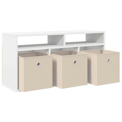 vidaXL Lowboard with Drawer White 87 x 27.5 x 43 cm