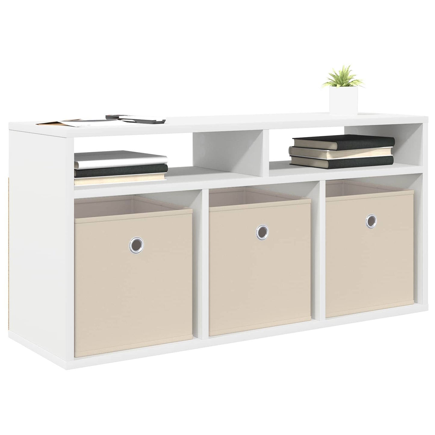 vidaXL Lowboard with Drawer White 87 x 27.5 x 43 cm