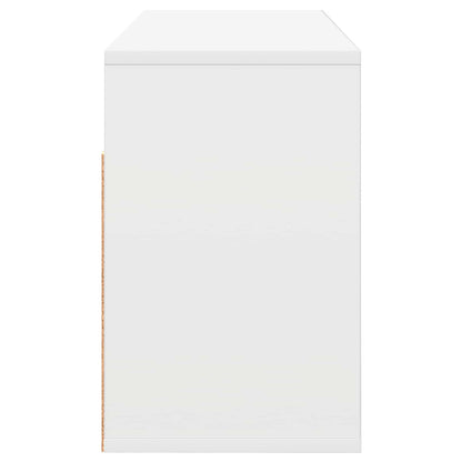 vidaXL Lowboard with Drawer White 87 x 27.5 x 43 cm