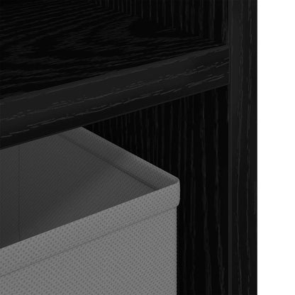 vidaXL Lowboard with Drawer Black Oak 87 x 27.5 x 43 cm
