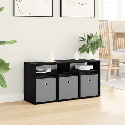 vidaXL Lowboard with Drawer Black Oak 87 x 27.5 x 43 cm