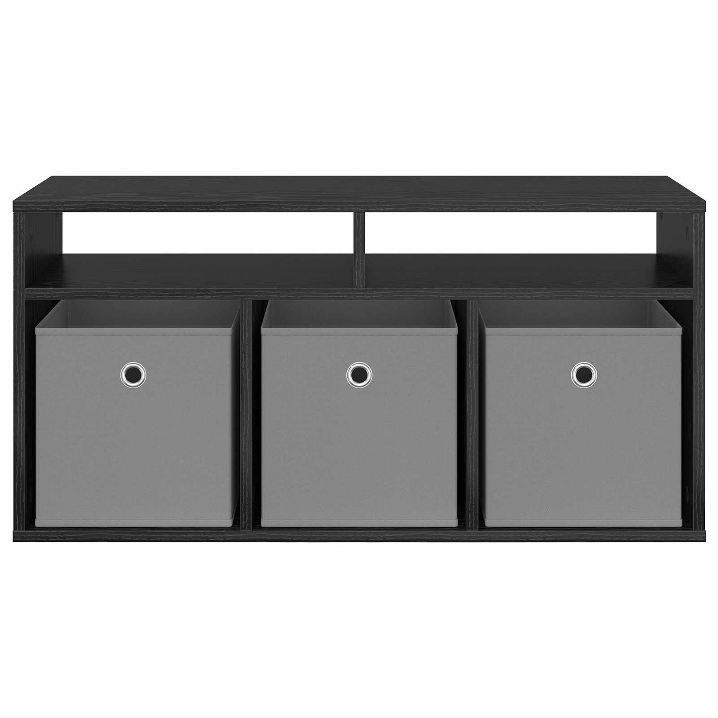 vidaXL Lowboard with Drawer Black Oak 87 x 27.5 x 43 cm