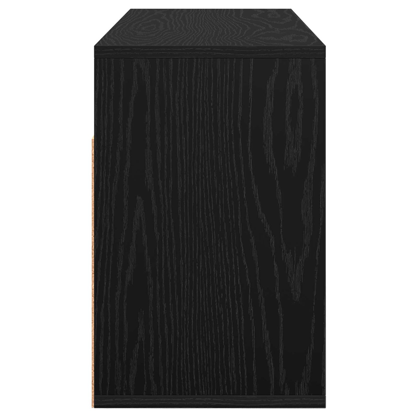 vidaXL Lowboard with Drawer Black Oak 87 x 27.5 x 43 cm