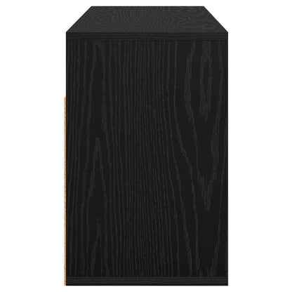 vidaXL Lowboard with Drawer Black Oak 87 x 27.5 x 43 cm