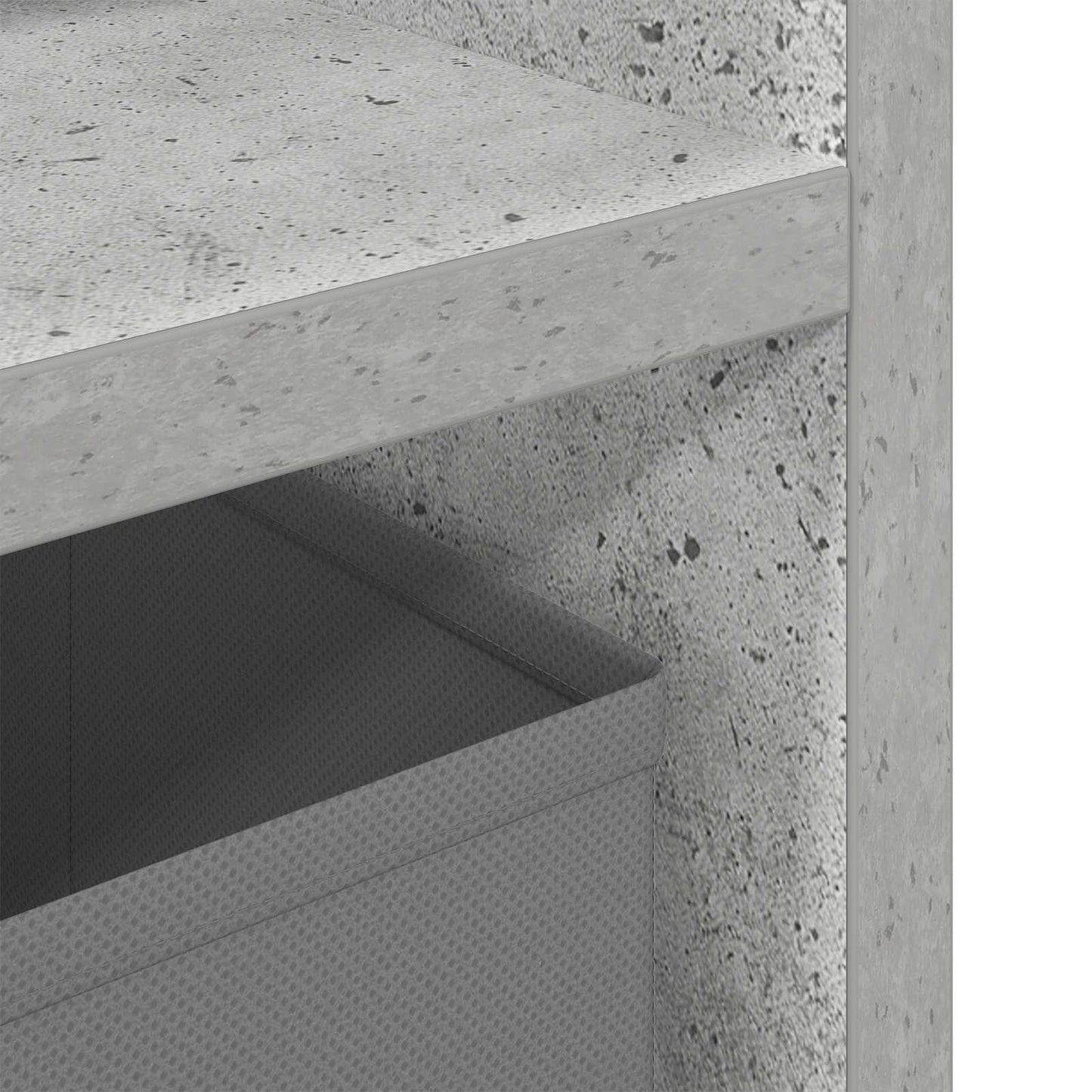vidaXL Lowboard with Drawer Concrete Grey 87 x 27.5 x 43 cm