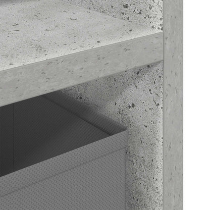 vidaXL Lowboard with Drawer Concrete Grey 87 x 27.5 x 43 cm