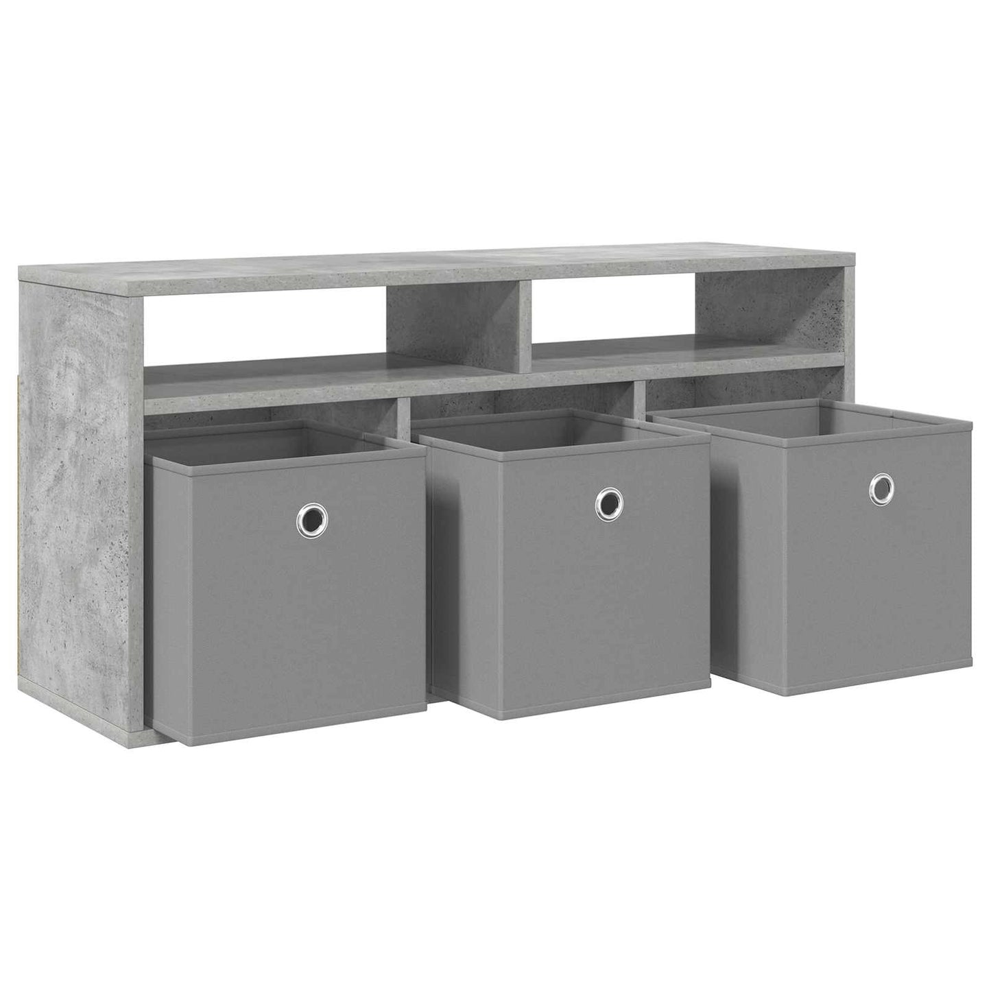 vidaXL Lowboard with Drawer Concrete Grey 87 x 27.5 x 43 cm
