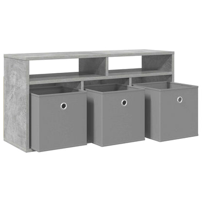 vidaXL Lowboard with Drawer Concrete Grey 87 x 27.5 x 43 cm