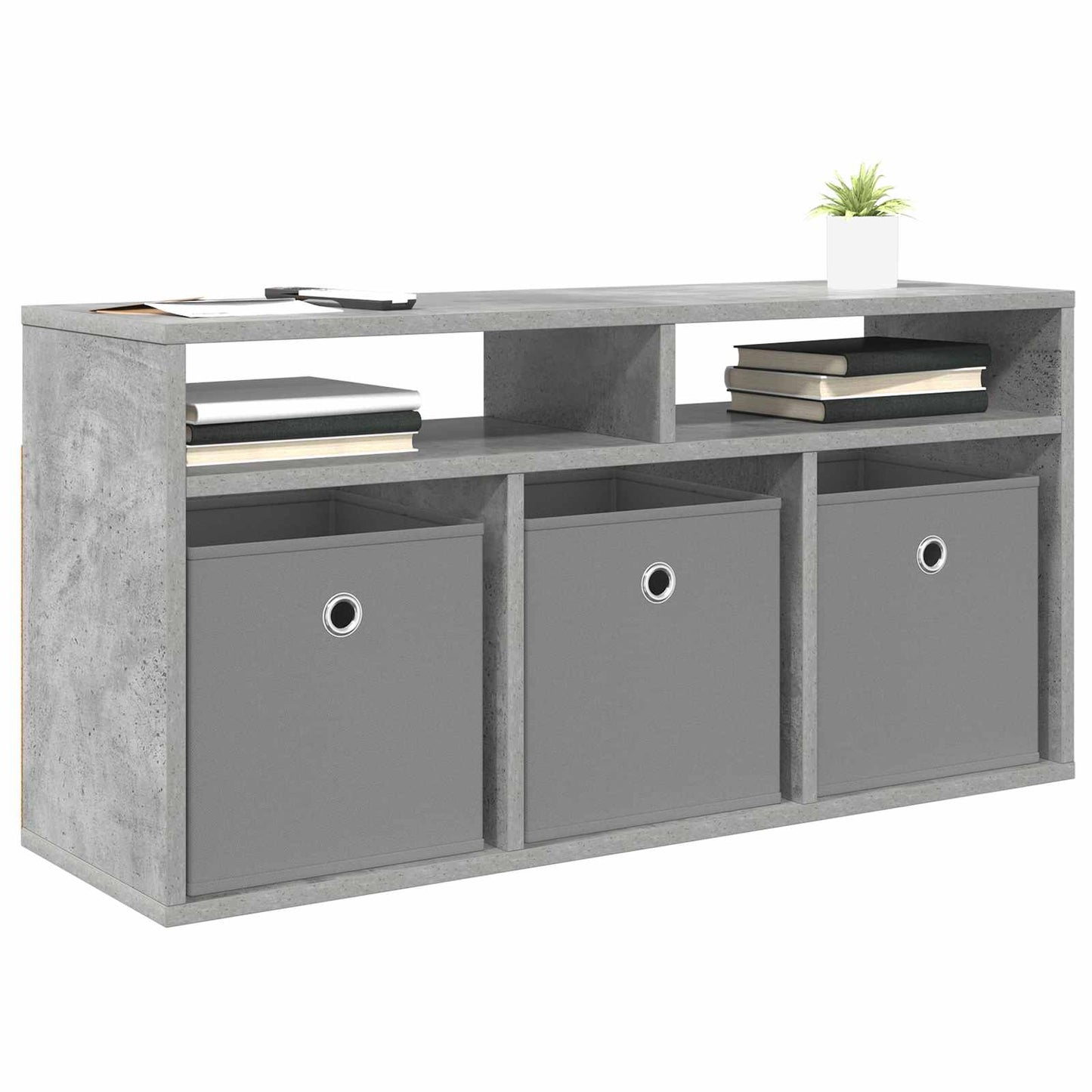 vidaXL Lowboard with Drawer Concrete Grey 87 x 27.5 x 43 cm