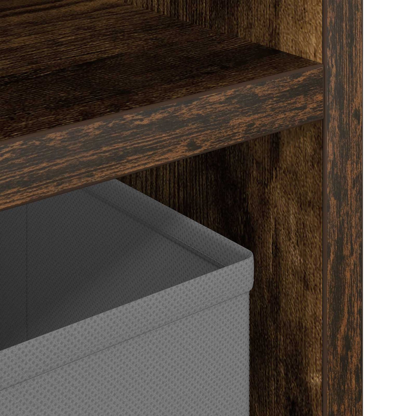 vidaXL Lowboard with Drawer Smoked Oak 87 x 27.5 x 43 cm