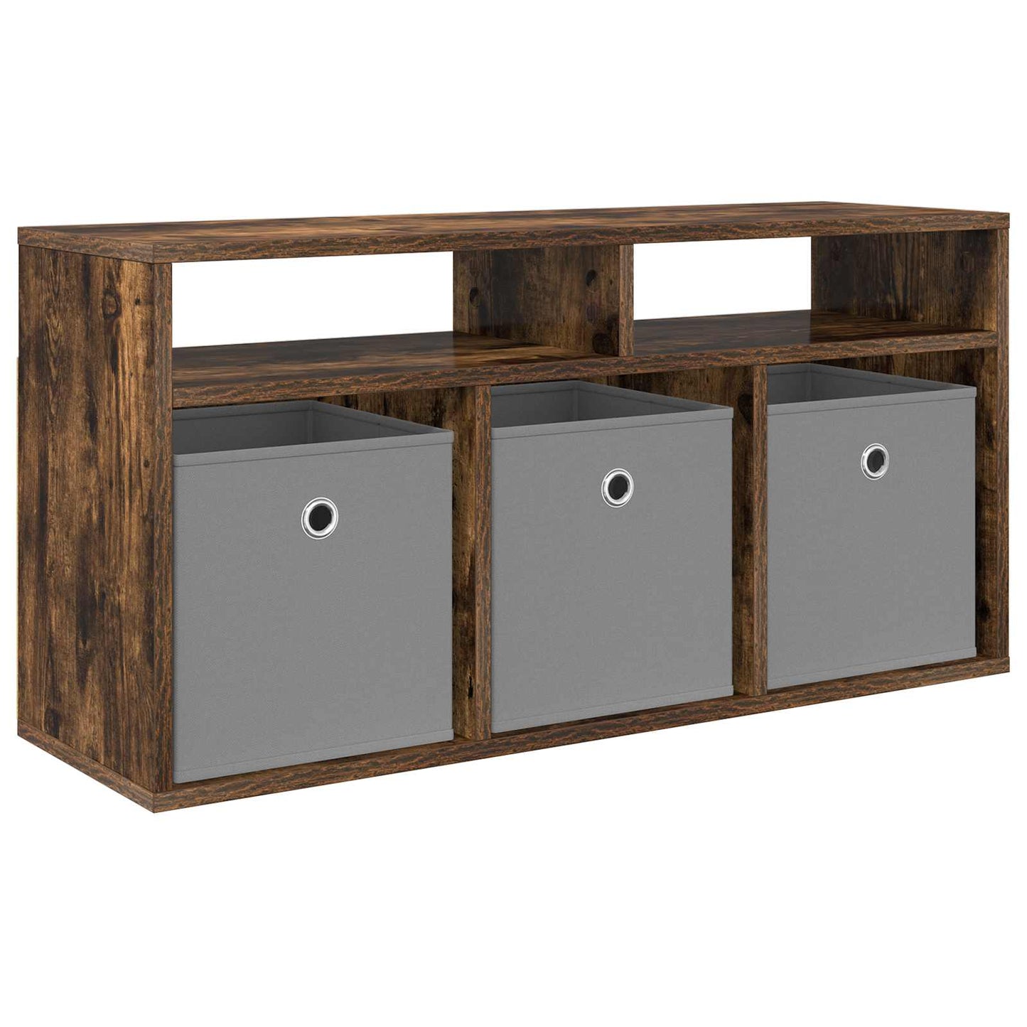 vidaXL Lowboard with Drawer Smoked Oak 87 x 27.5 x 43 cm