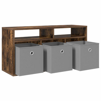 vidaXL Lowboard with Drawer Smoked Oak 87 x 27.5 x 43 cm
