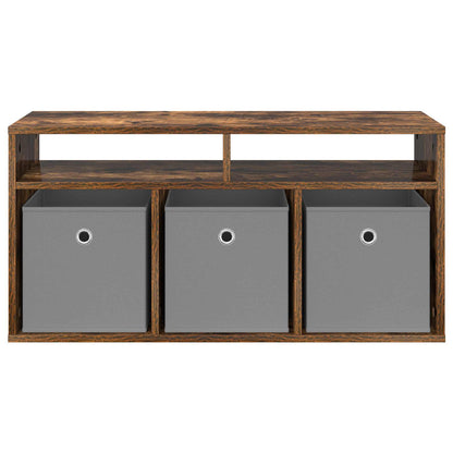 vidaXL Lowboard with Drawer Smoked Oak 87 x 27.5 x 43 cm