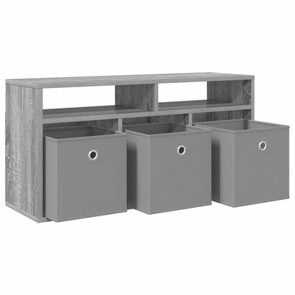 vidaXL Lowboard with Drawer Grey Sonoma 87 x 27.5 x 43 cm