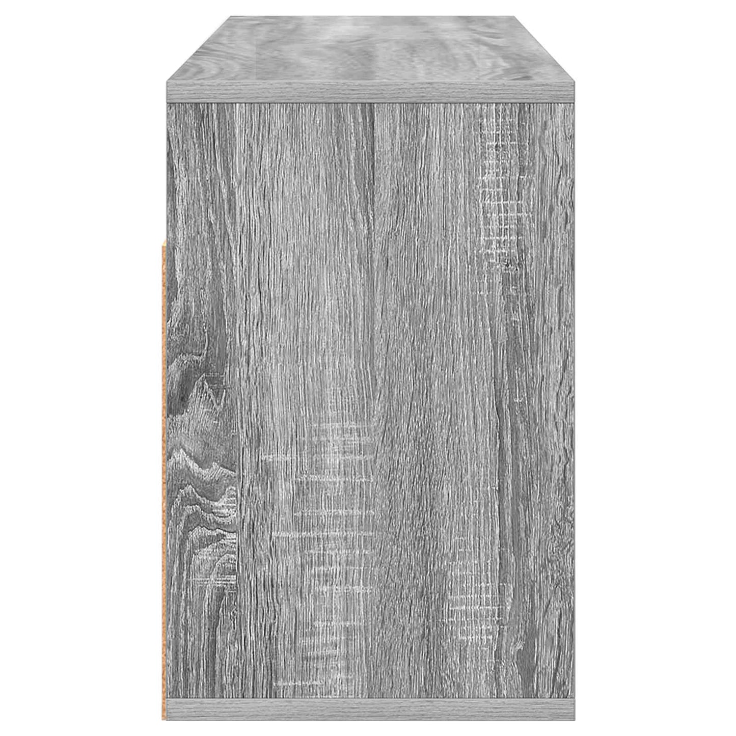 vidaXL Lowboard with Drawer Grey Sonoma 87 x 27.5 x 43 cm