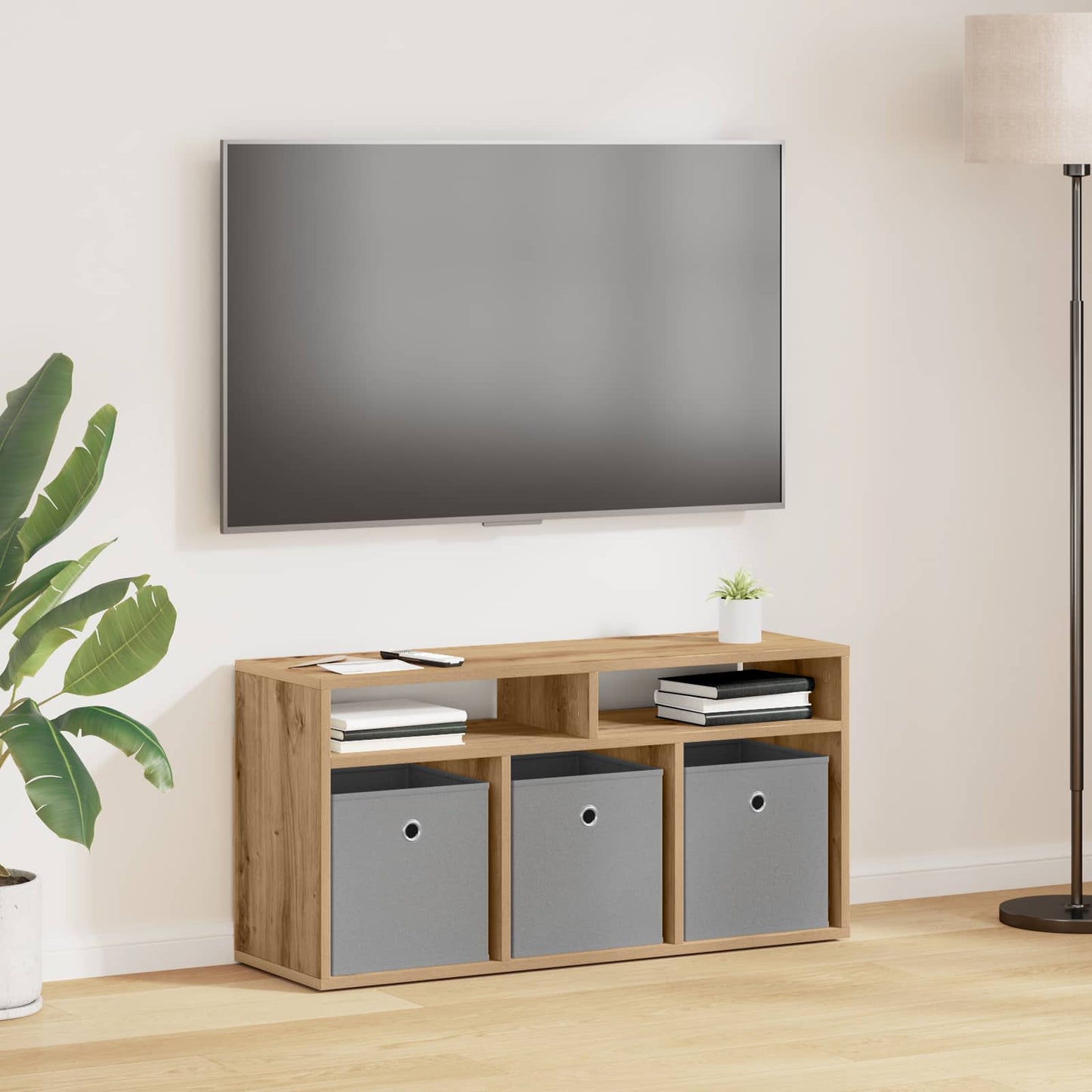 vidaXL Lowboard 87 x 27.5 x 43 cm Artisan Oak