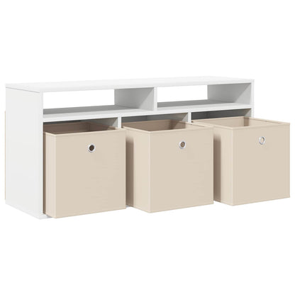 vidaXL Lowboard with Drawer White 102 x 32 x 48.5 cm