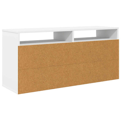 vidaXL Lowboard with Drawer White 102 x 32 x 48.5 cm