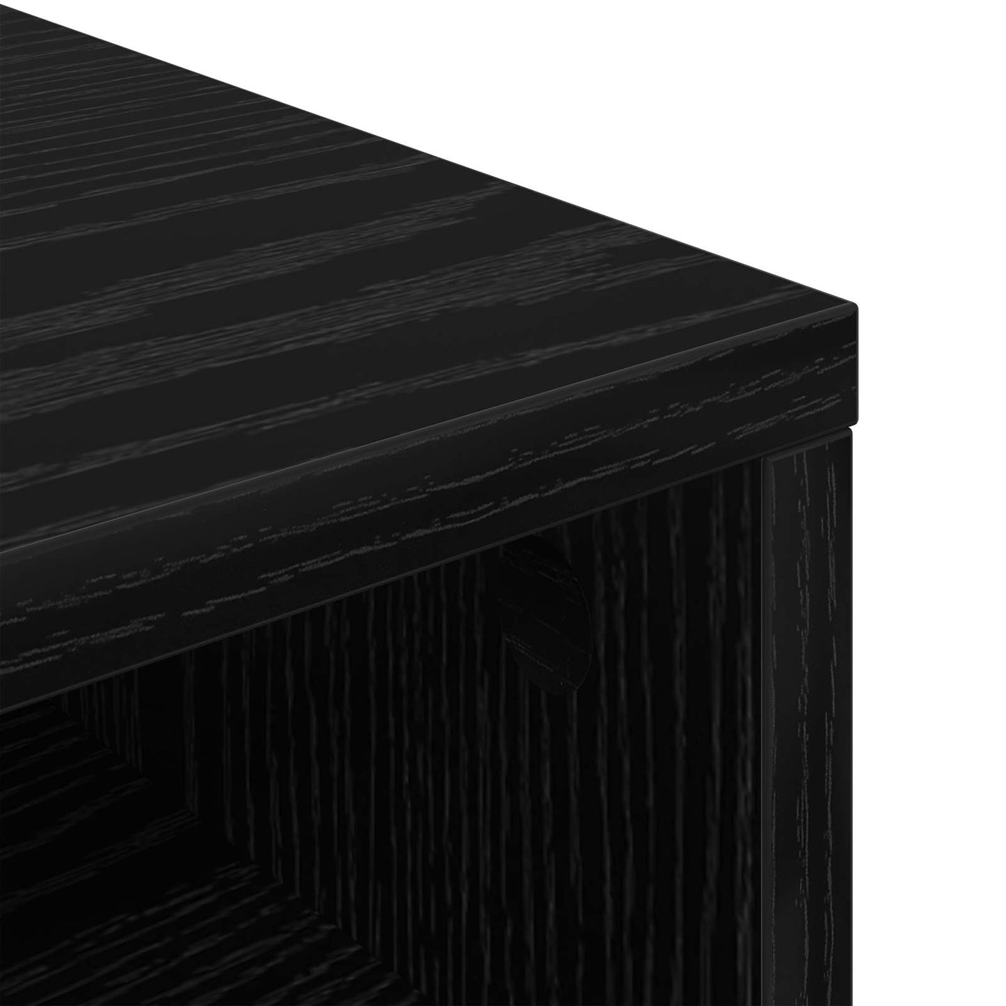 vidaXL Lowboard with Drawer Black Oak 102 x 32 x 48.5 cm