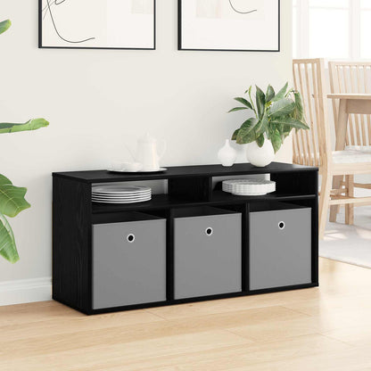 vidaXL Lowboard with Drawer Black Oak 102 x 32 x 48.5 cm