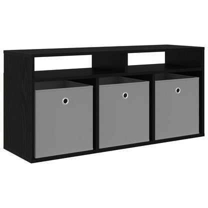 vidaXL Lowboard with Drawer Black Oak 102 x 32 x 48.5 cm