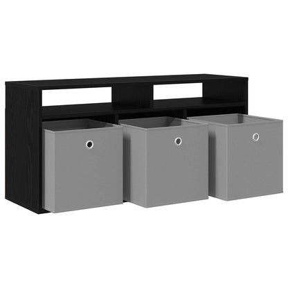 vidaXL Lowboard with Drawer Black Oak 102 x 32 x 48.5 cm
