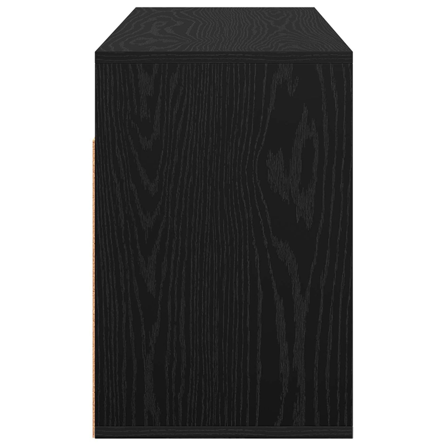 vidaXL Lowboard with Drawer Black Oak 102 x 32 x 48.5 cm