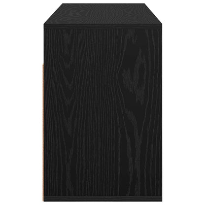 vidaXL Lowboard with Drawer Black Oak 102 x 32 x 48.5 cm