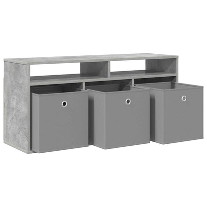 vidaXL Lowboard with Drawer Concrete Grey 102 x 32 x 48.5 cm