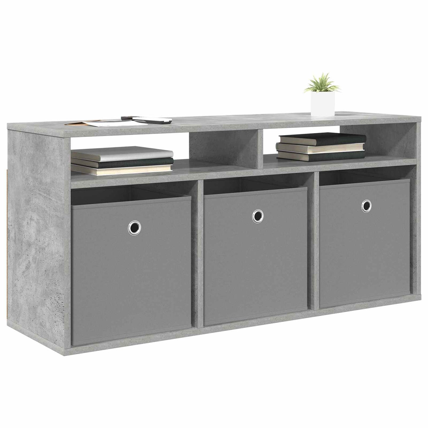 vidaXL Lowboard with Drawer Concrete Grey 102 x 32 x 48.5 cm