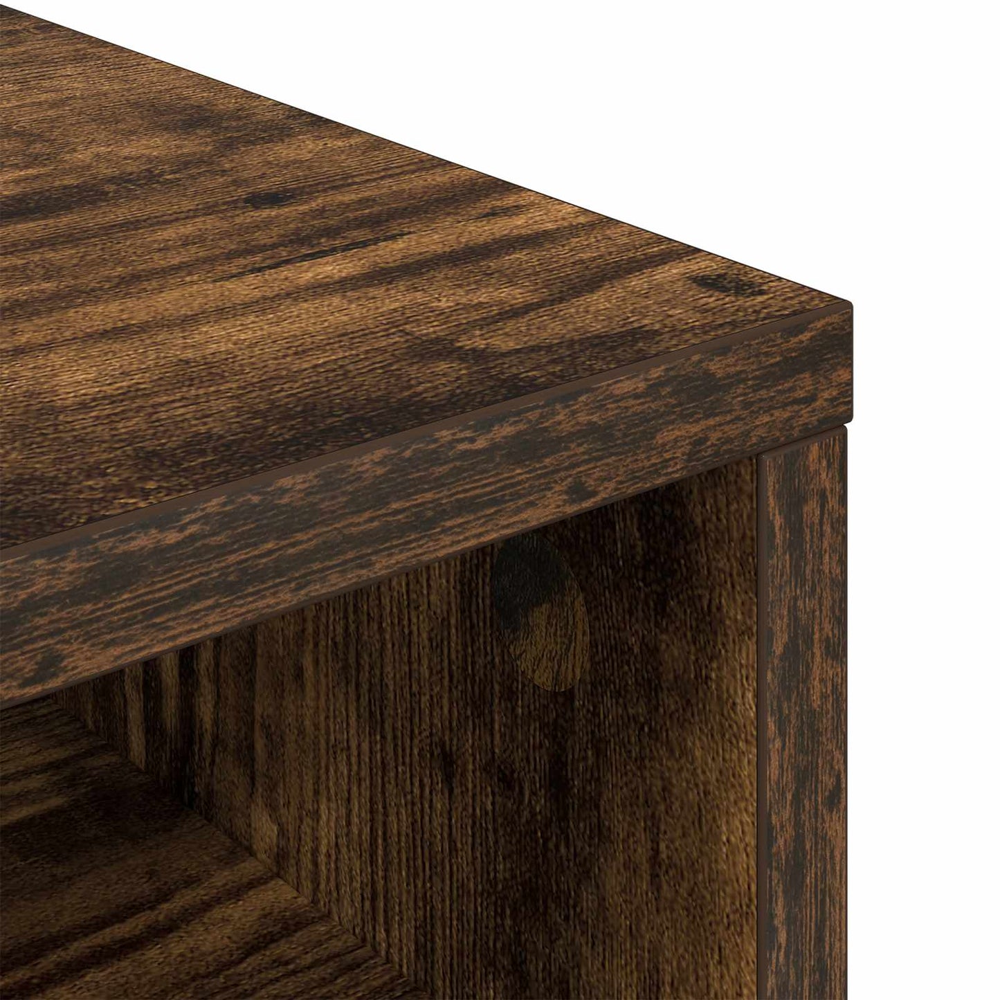 vidaXL Lowboard with Drawer Smoked Oak 102 x 32 x 48.5 cm