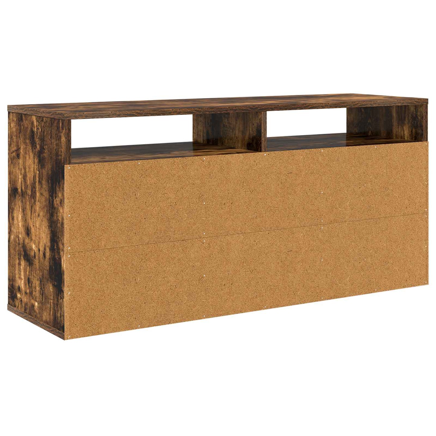 vidaXL Lowboard with Drawer Smoked Oak 102 x 32 x 48.5 cm
