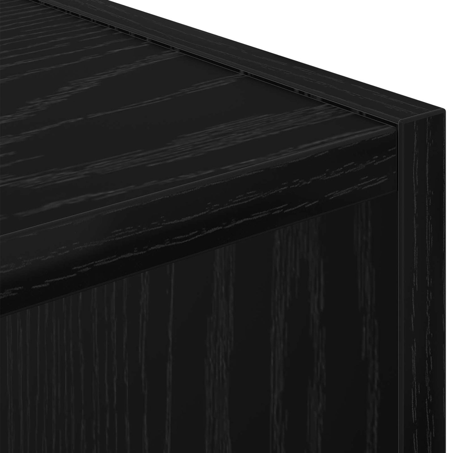 vidaXL Bedside Table with Drawer 2 pcs Black Oak 25.5 x 22 x 49.5 cm
