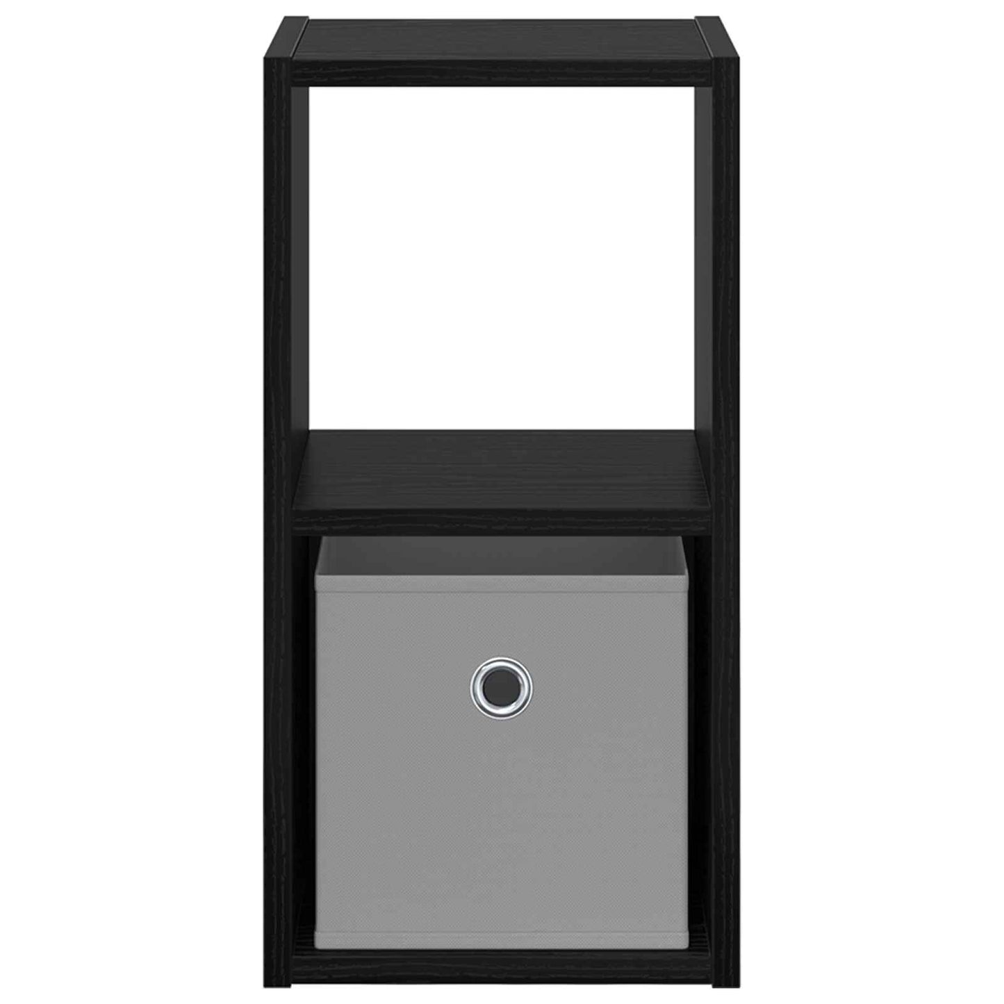 vidaXL Bedside Table with Drawer 2 pcs Black Oak 25.5 x 22 x 49.5 cm