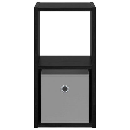 vidaXL Bedside Table with Drawer 2 pcs Black Oak 25.5 x 22 x 49.5 cm