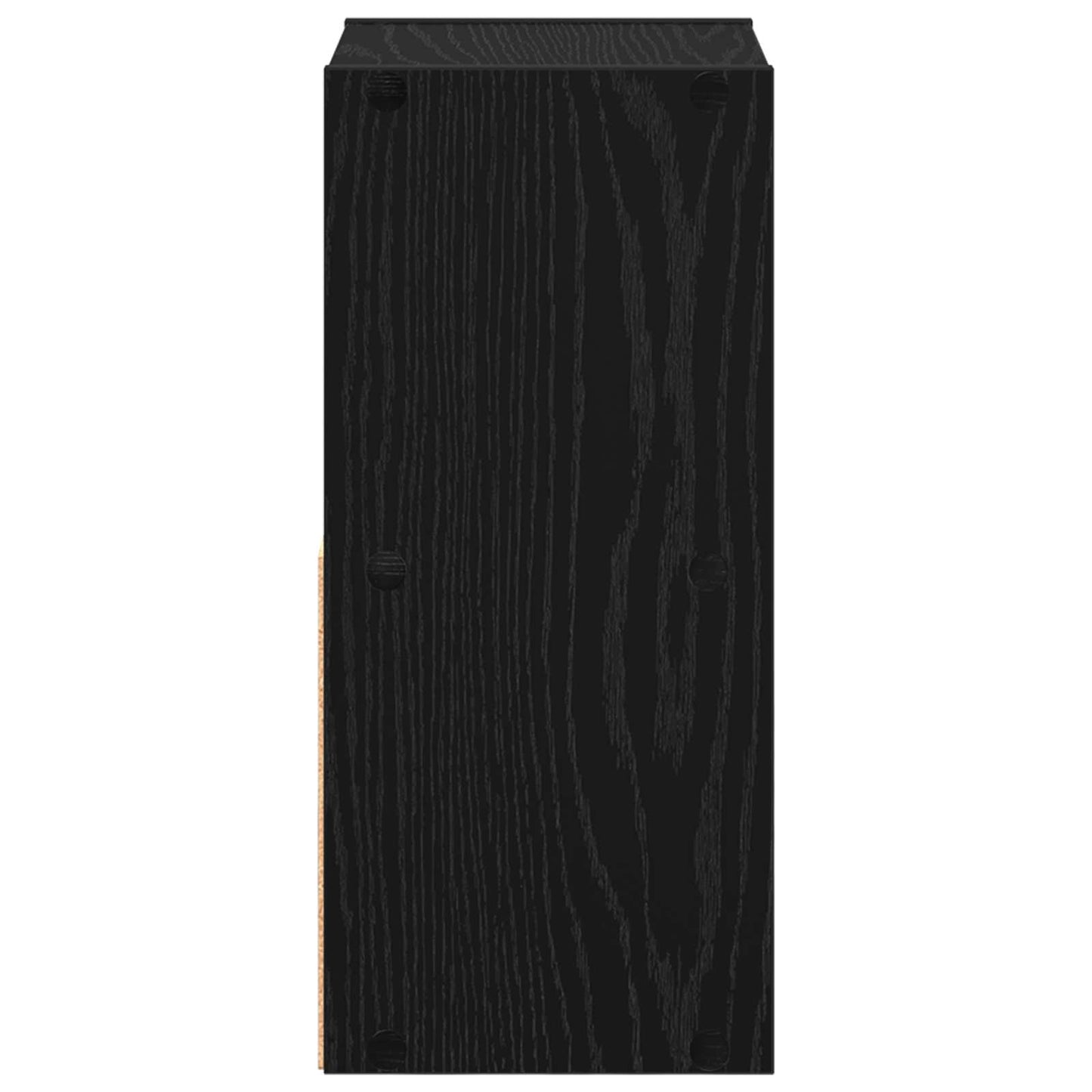 vidaXL Bedside Table with Drawer 2 pcs Black Oak 25.5 x 22 x 49.5 cm