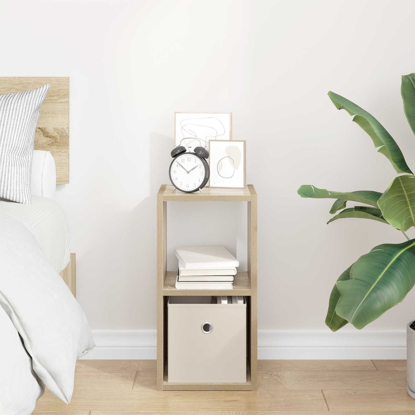 vidaXL Bedside Table Sonoma Oak 25.5 x 22 x 49.5 cm Engineered Wood