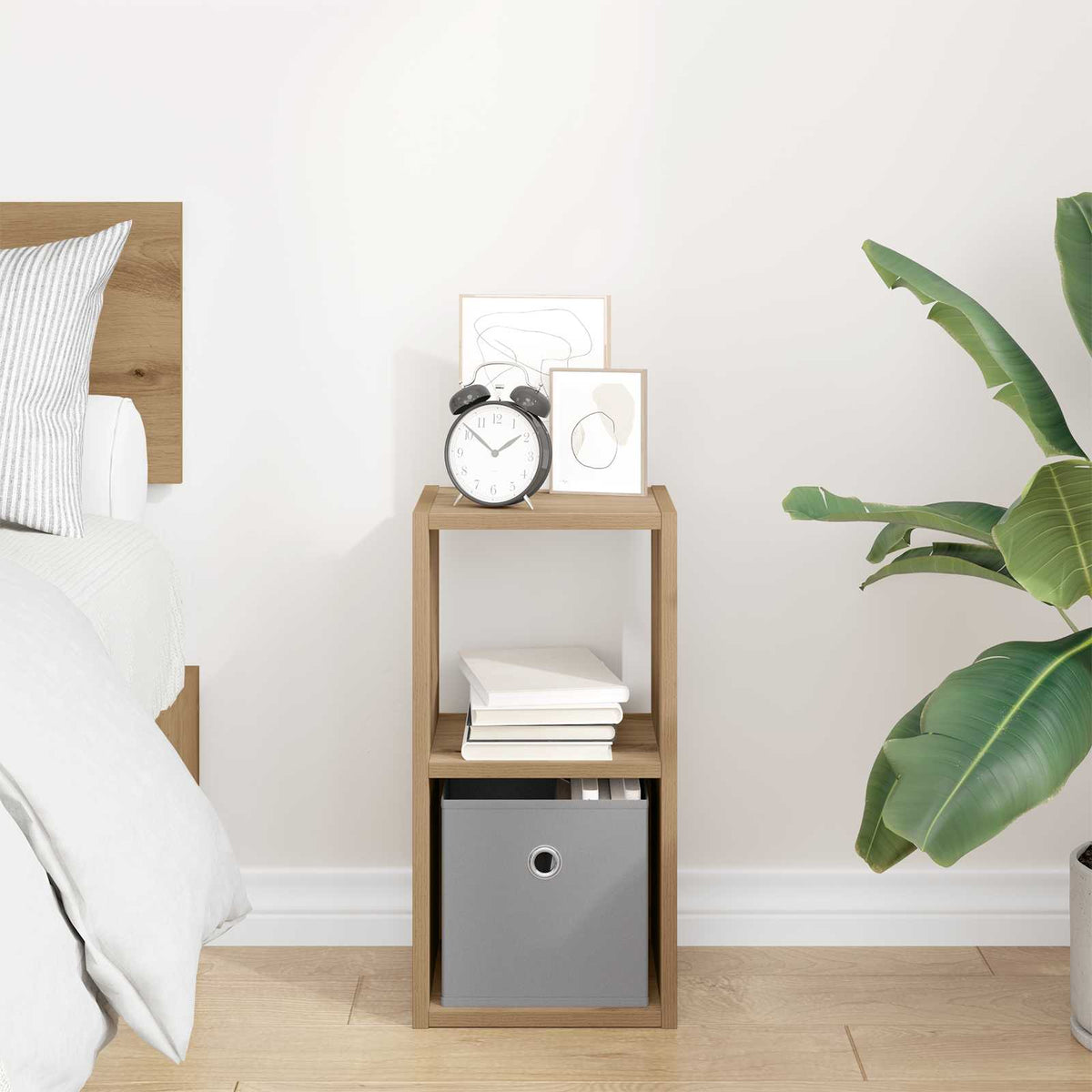 vidaXL Bedside Table Artisan Oak 25.5 x 22 x 49.5 cm Engineered Wood