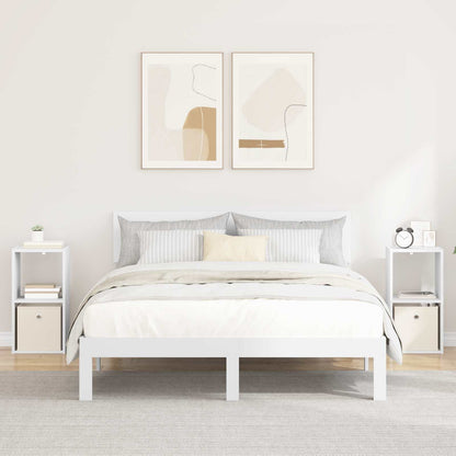 vidaXL Bedside Table 2 pcs White 30.5 x 27 x 59.5 cm Engineered Wood
