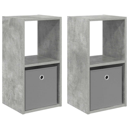 vidaXL Bedside Table 2 pcs Concrete Grey 30.5 x 27 x 59.5 cm